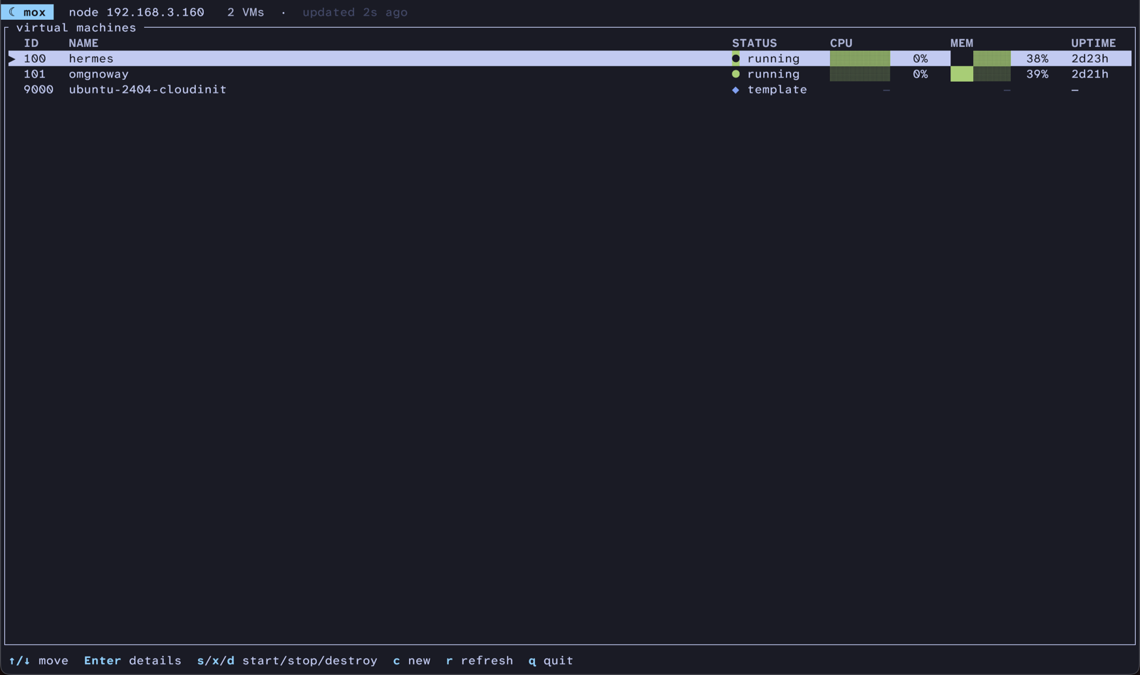 mox screenshot